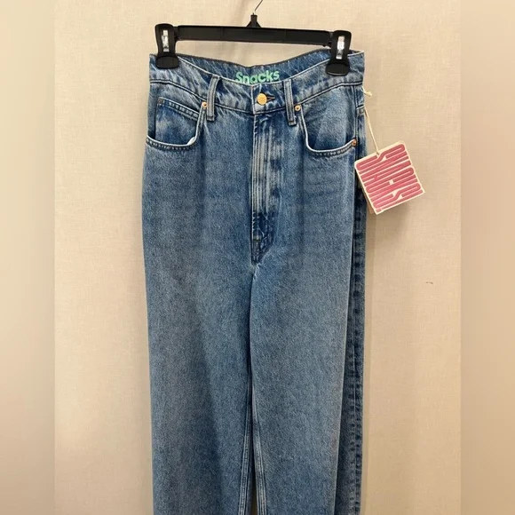 NWT Mother Denim SNACKS The Sugar Cone Skimp Wide Leg Jeans Mouthful 26